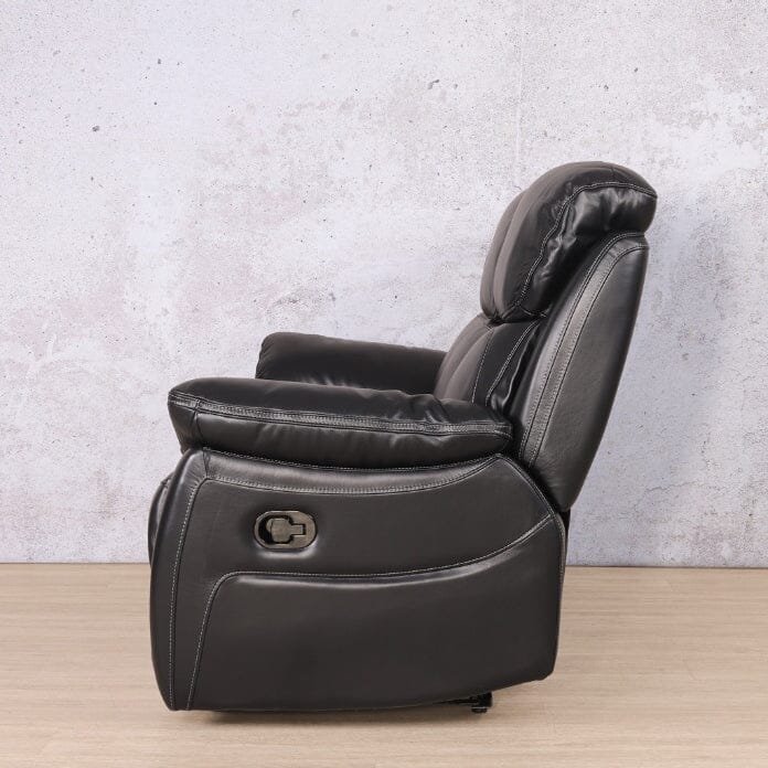 Capri 3 Seater Leather Recliner Leather Recliner Leather Gallery Black