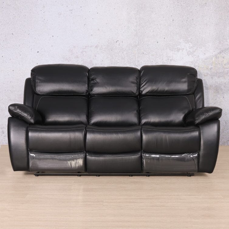 Capri 3 Seater Leather Recliner Leather Recliner Leather Gallery Black