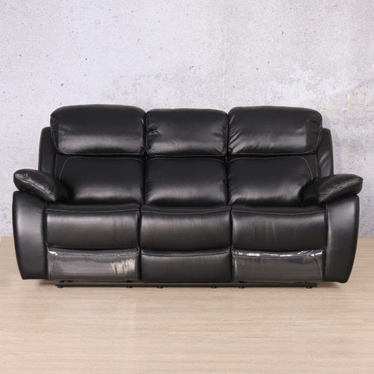 Capri 3 Seater Leather Recliner Leather Recliner Leather Gallery Black