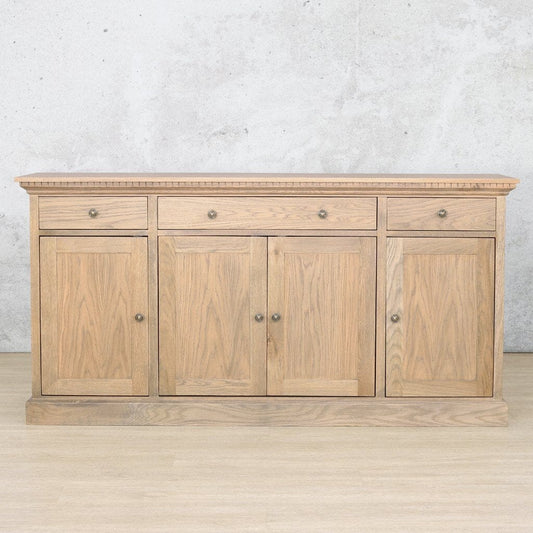 Charleston Sideboard - Antique Natural Oak Side Board Leather Gallery