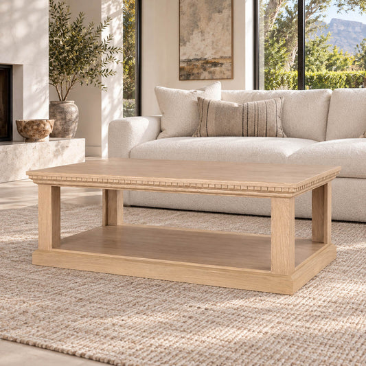Charleston Coffee Table - 1200 - Antique Natural Oak - Antique Natural Oak - Coffee Table