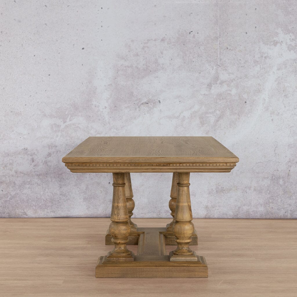 Charlotte Fluted Wood Dining Table - 2.4M / 8 or 10 Seater Dining Table Leather Gallery-antique-natural-oak