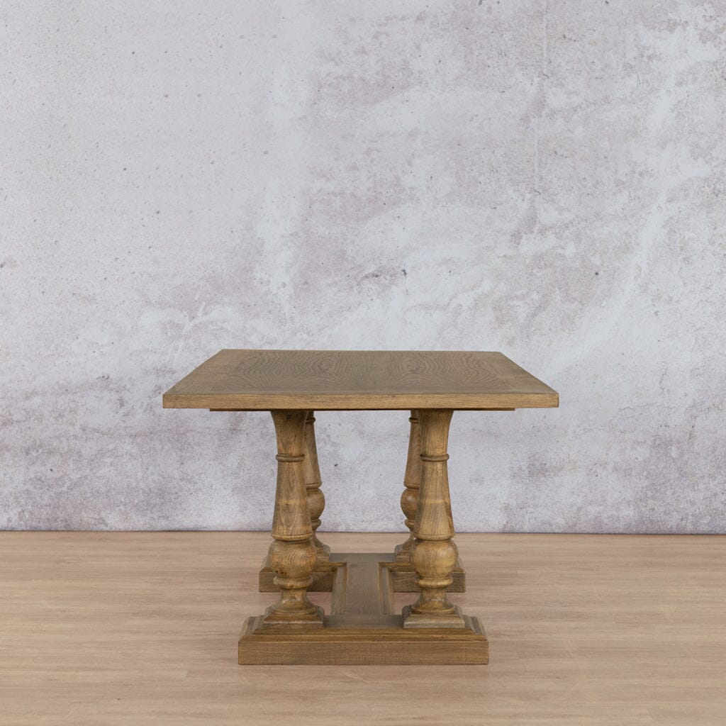 Charlotte Wood Dining Table - 2.4M / 8 or 10 Seater Dining Table Leather Gallery antique natural oak