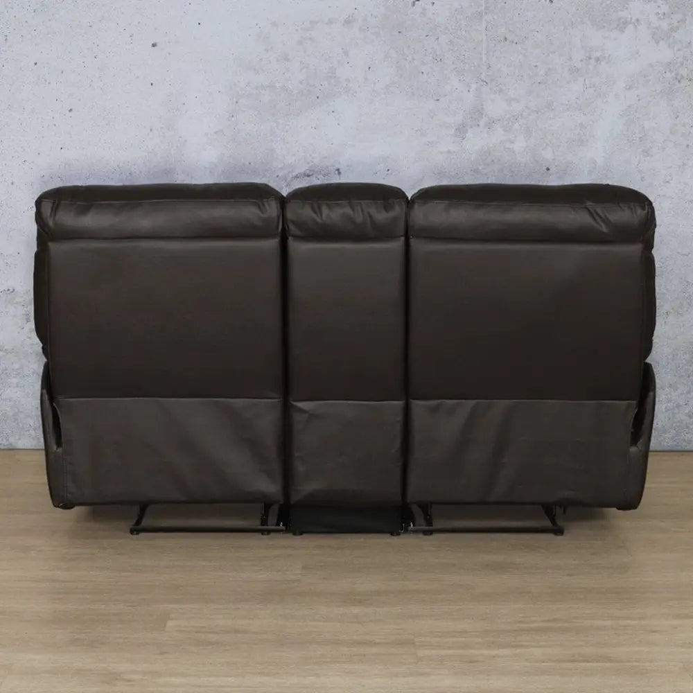 Chester 2 Seater Home Theatre Leather Recliner - Leather Recliner black