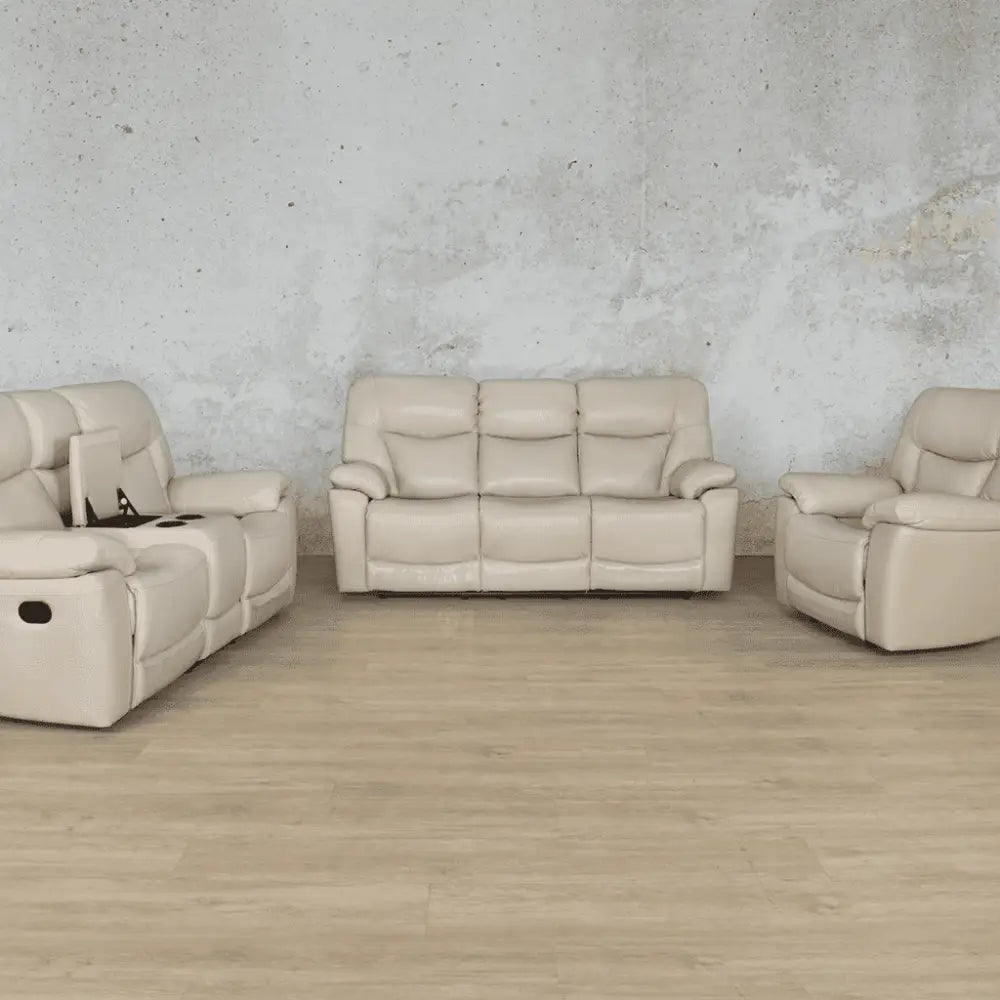 Chester Leather Home Theatre Suite 3 + 2 + 1 - Available on Special Order Plan Only - Leather Recliner