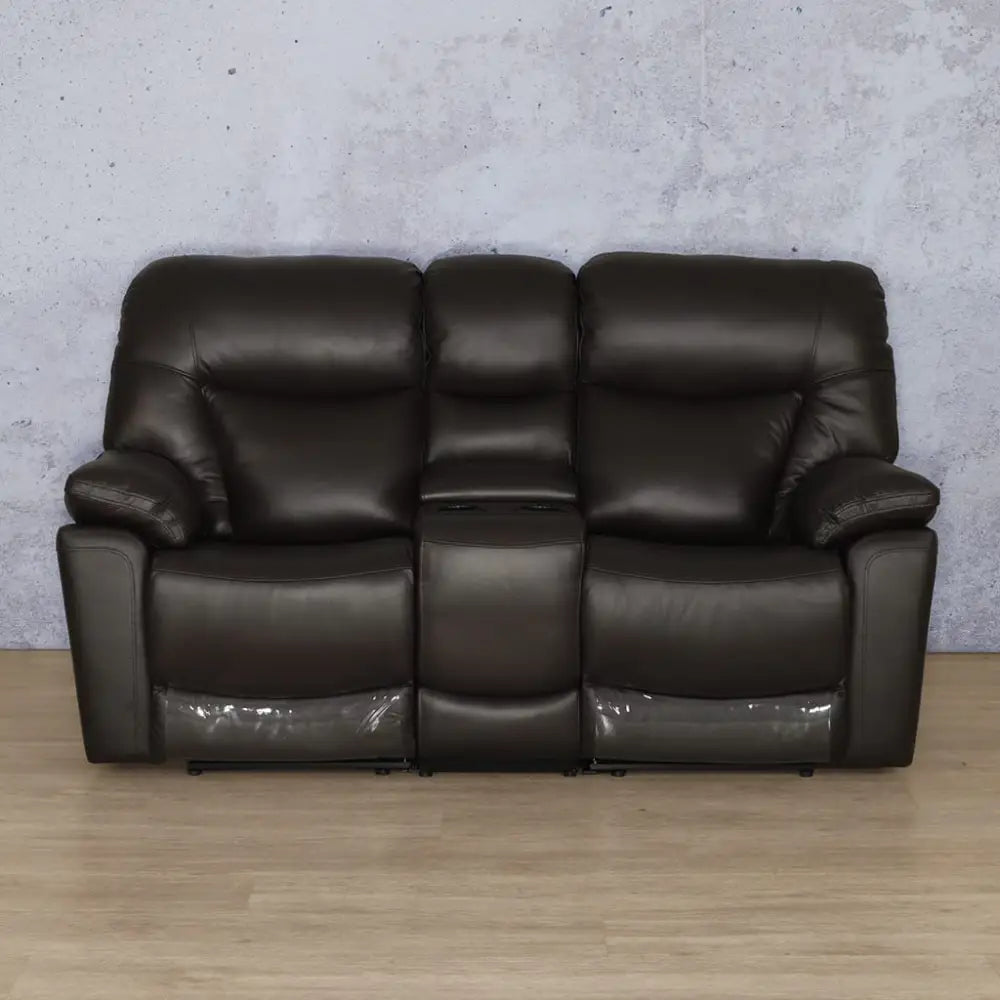 Chester Leather Home Theatre Suite 3 + 2 + 1 - Available on Special Order Plan Only - Choc - Leather Recliner