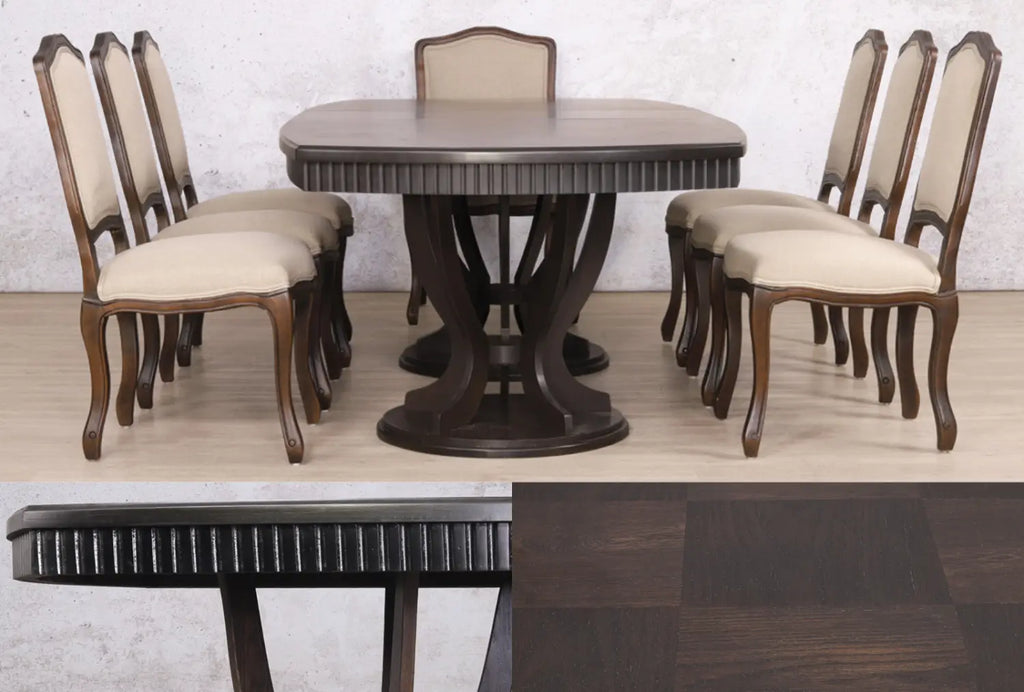 Create lasting impressions with the Sorrento & Duke 8-Seater Dining Set in your dining room.