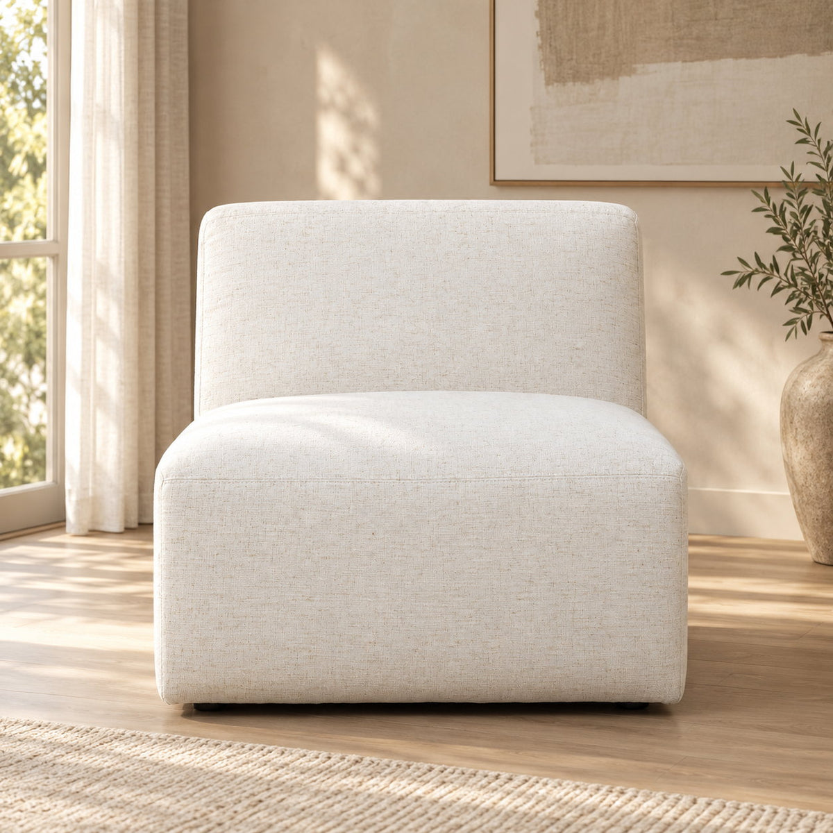 Cove Fabric Armless Chair