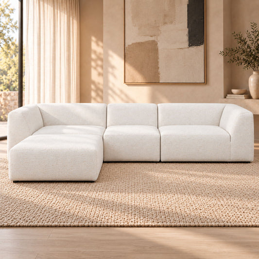 Cove 4 Seater Fabric L Shape Couch