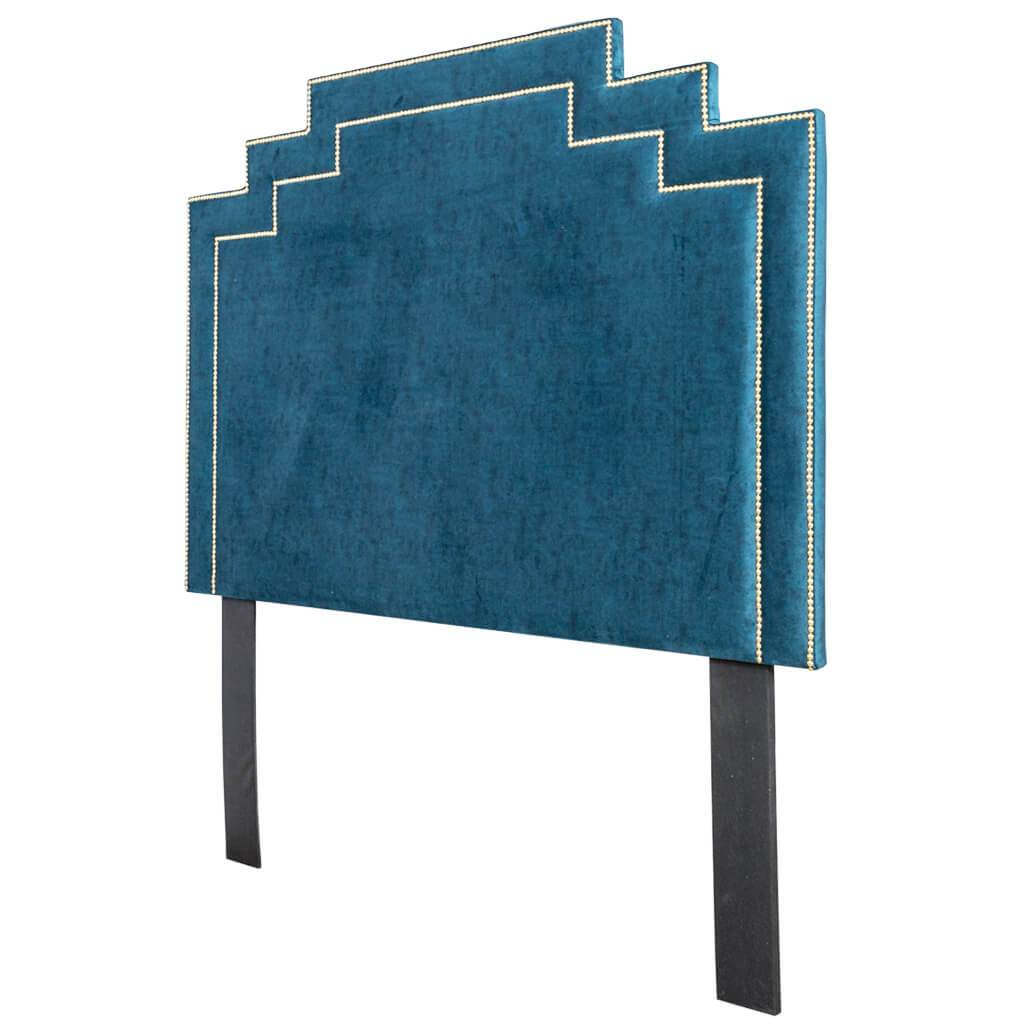 Angled Front View of the Crown Fabric Headboard | Headboards For Sale | Bedroom Headboard | Queen Bedroom Set Leather Gallery | Headboards | Modern Headboards | Queen Headboard