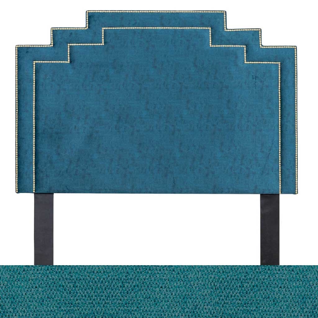 Turquoise Fabric Sample | Crown Fabric Headboard | Headboards For Sale | Bedroom Headboard | Queen Bedroom Set Leather Gallery | Headboards | Modern Headboards | Queen Headboard