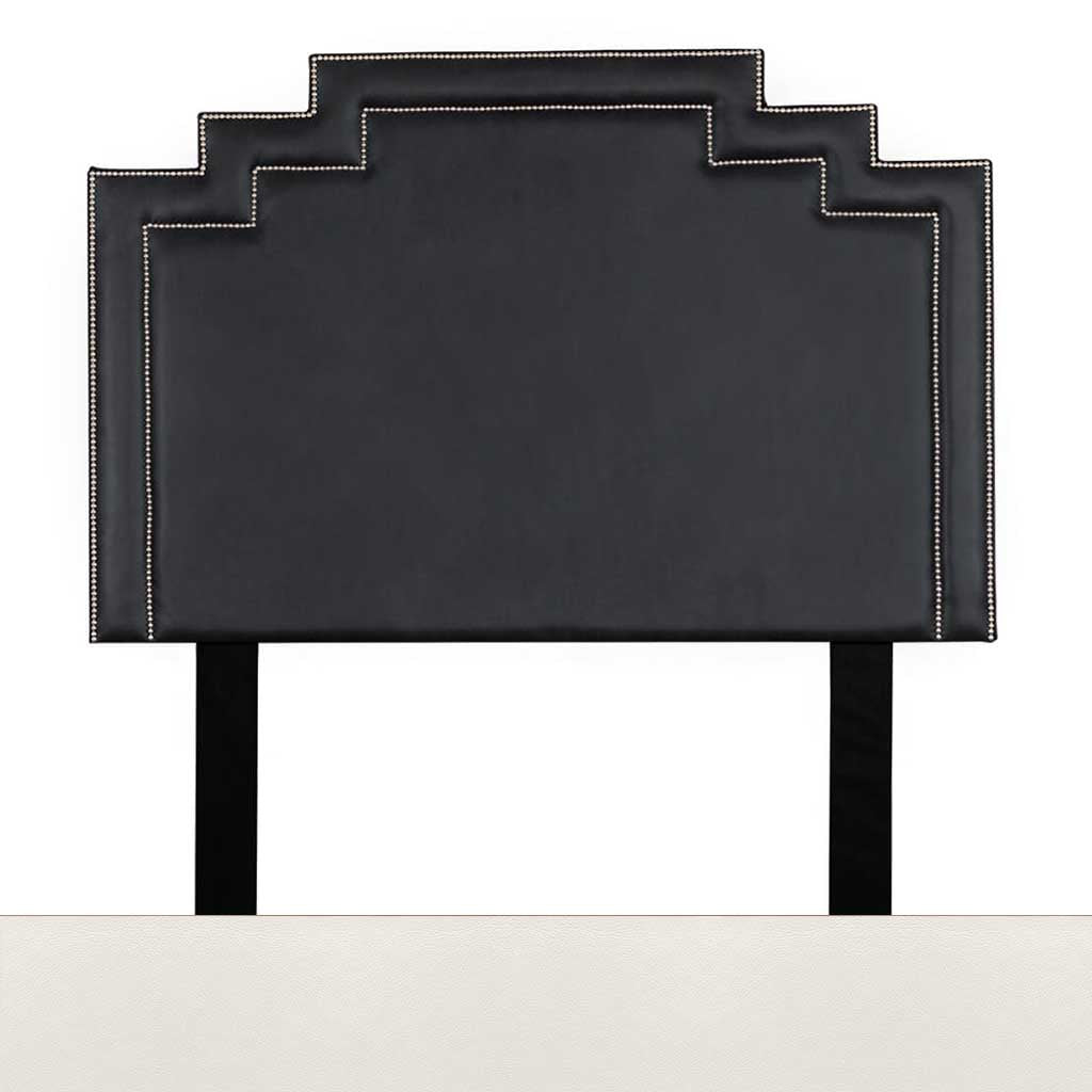 Czar White Leather Sample | Queen Sized Crown Leather Headboard | Queen Bedroom Set Leather Gallery | Queen Headboard | Headboards | Modern Headboards | Headboards For Sale | Bed Headboard