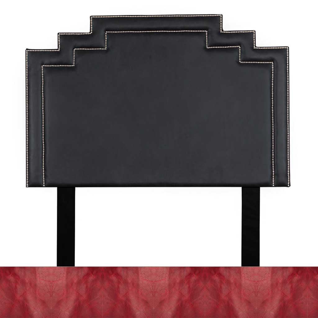 Royal Ruby Leather Sample | Queen Sized Crown Leather Headboard | Queen Bedroom Set Leather Gallery | Queen Headboard | Headboards | Modern Headboards | Headboards For Sale | Bed Headboard