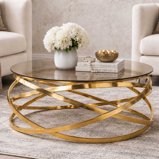 Crystal Coffee Table in Gold - CRYSTAL - Coffee Table