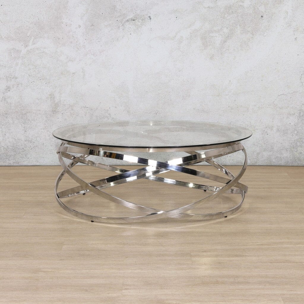 Crystal Glass Coffee Table in Silver Coffee Table Leather Gallery CRYSTAL 