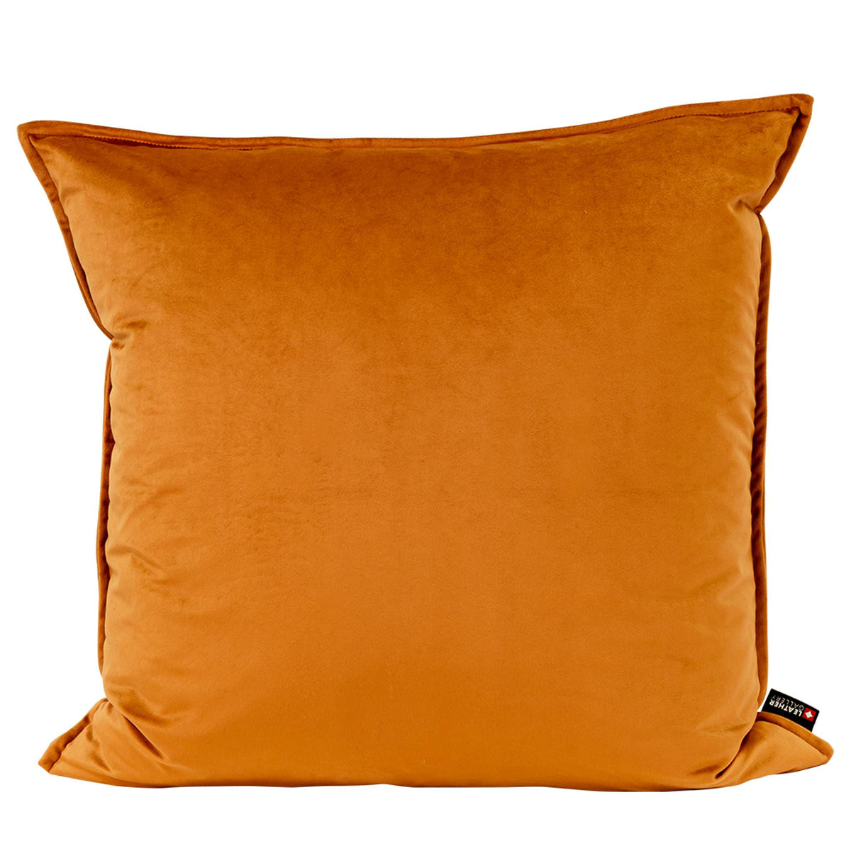 Fluxx Tobago Cushion - A square burnt orange velvet scatter cushion, perfect  for a lounge chair | Leather Gallery Scatter Cushions 