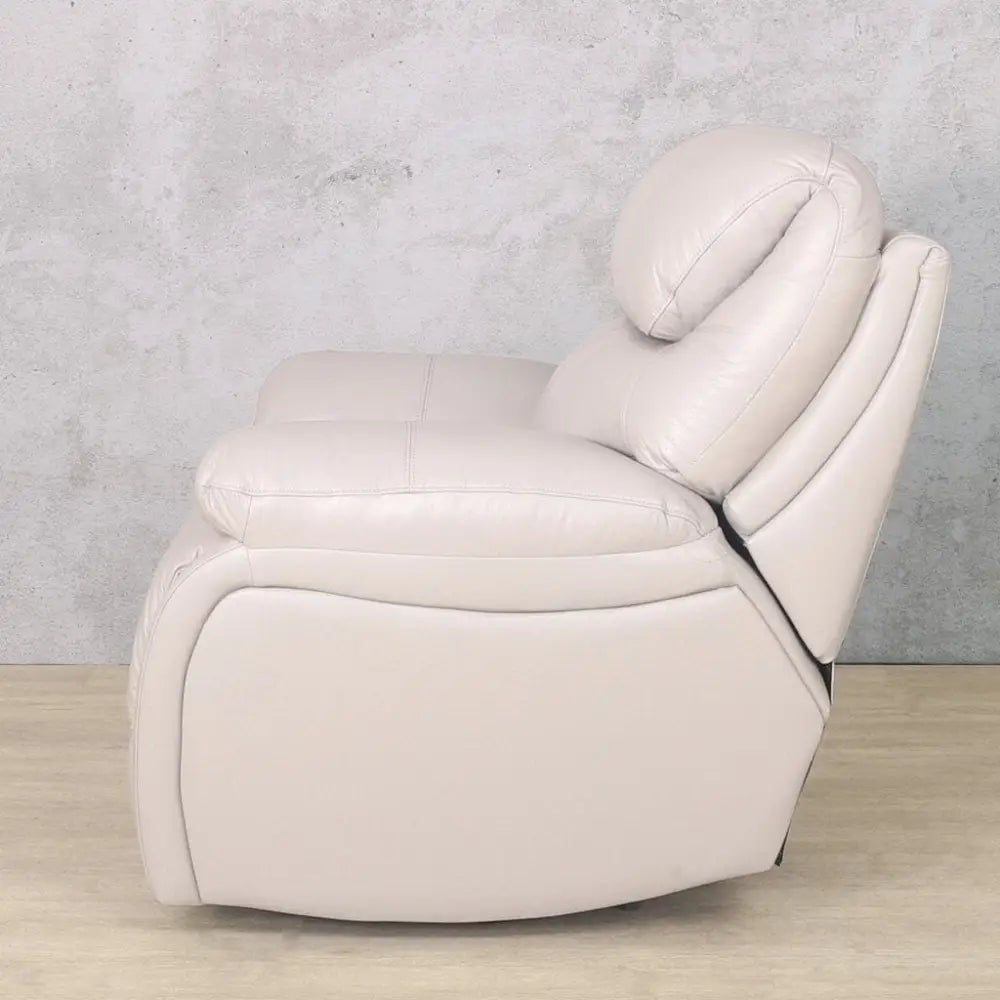 Delta 1 Seater Leather Recliner Chair - Leather Recliner Luxe Grey