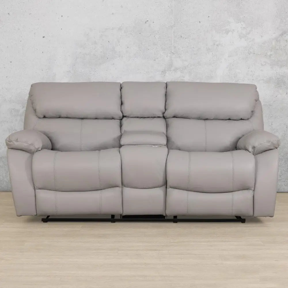 Delta 3 + 2 + 1 Leather Recliner Home Theatre Suite - Leather Recliner- manatee grey