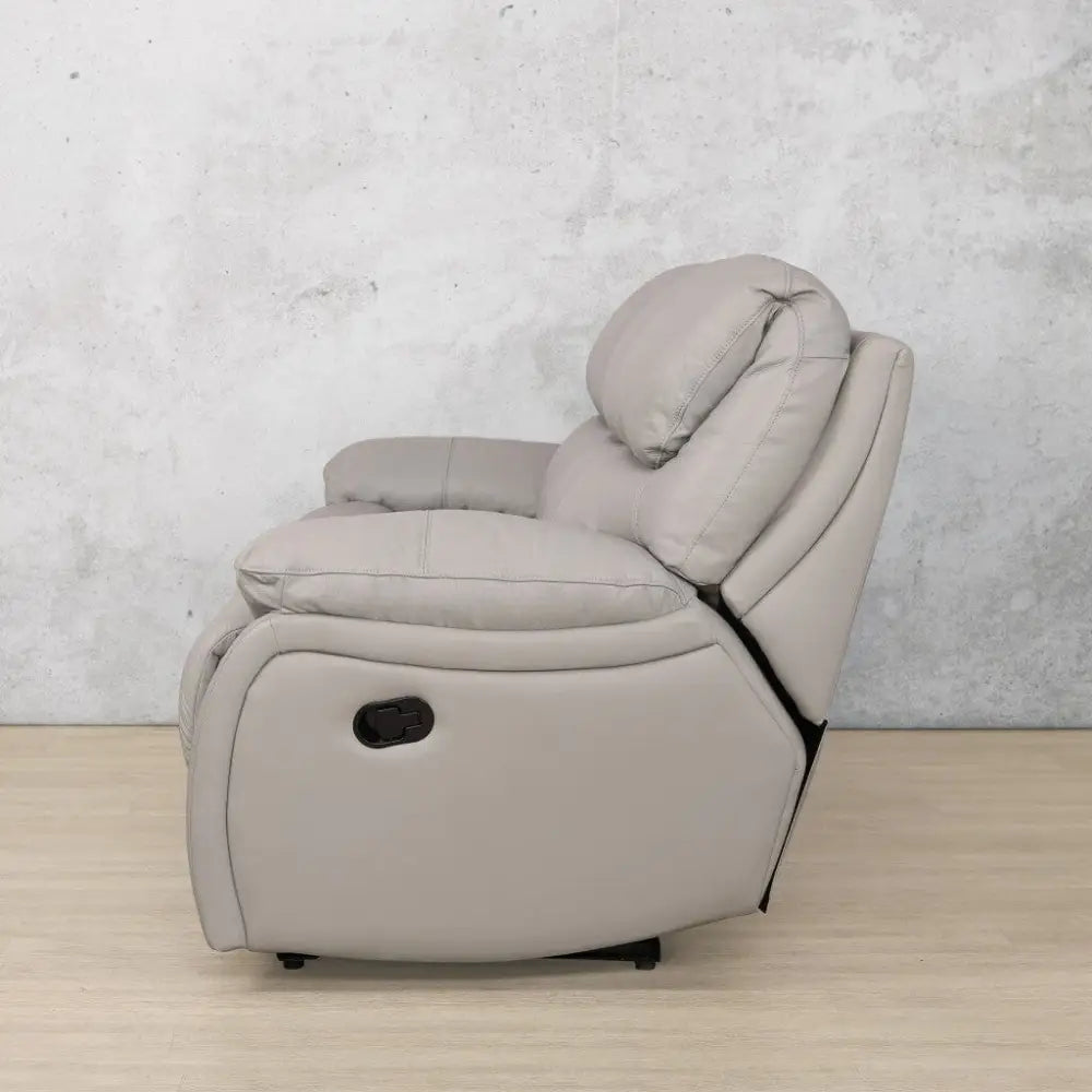 Delta 3 Seater Leather Recliner - Leather Recliner manatee grey