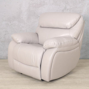 Delta 1 Seater Leather Recliner Chair from Leather Gallery in Manatee Grey. 