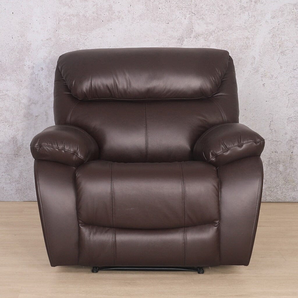 Delta 1 Seater Leather Recliner Chair Leather Recliner in colour: Luxe Walnut 