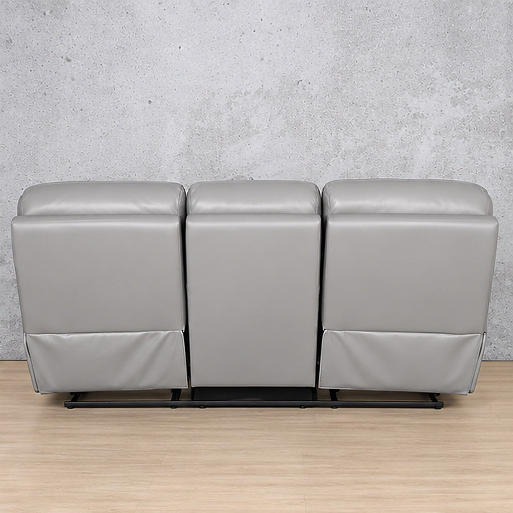 Delta 3 Seater Leather Recliner - Leather Recliner luxe grey