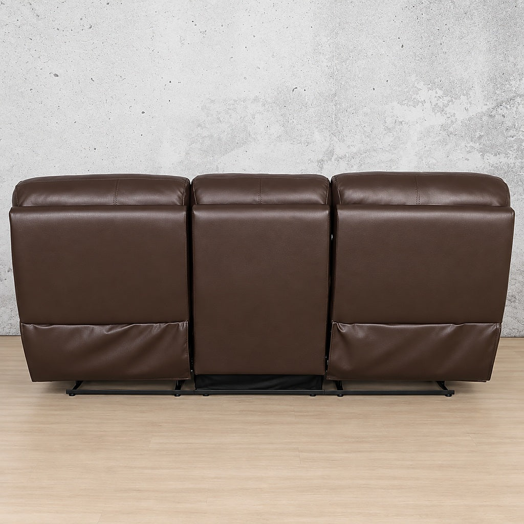 Delta 3 Seater Leather Recliner - Leather Recliner luxe walnut