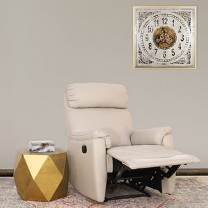 Denver Leather Recliner Chair styled in a modern living room, demonstrating its versatility and ability to enhance interior decor.