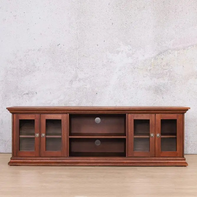 Dutch Saligna Walnut 1900 4 Door TV Unit - Walnut - Plasma Unit