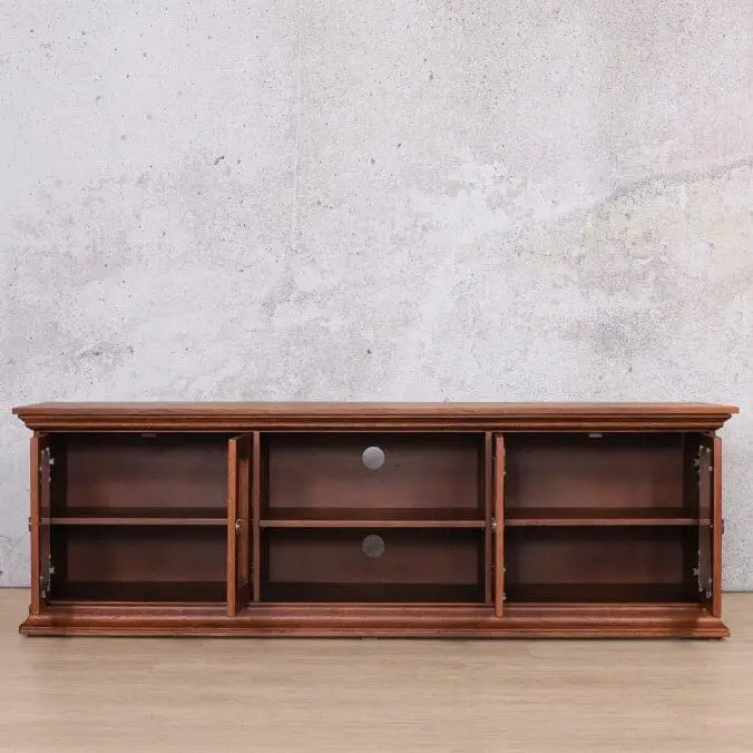 Dutch Saligna Walnut 1900 4 Door TV Unit - Walnut - Plasma Unit