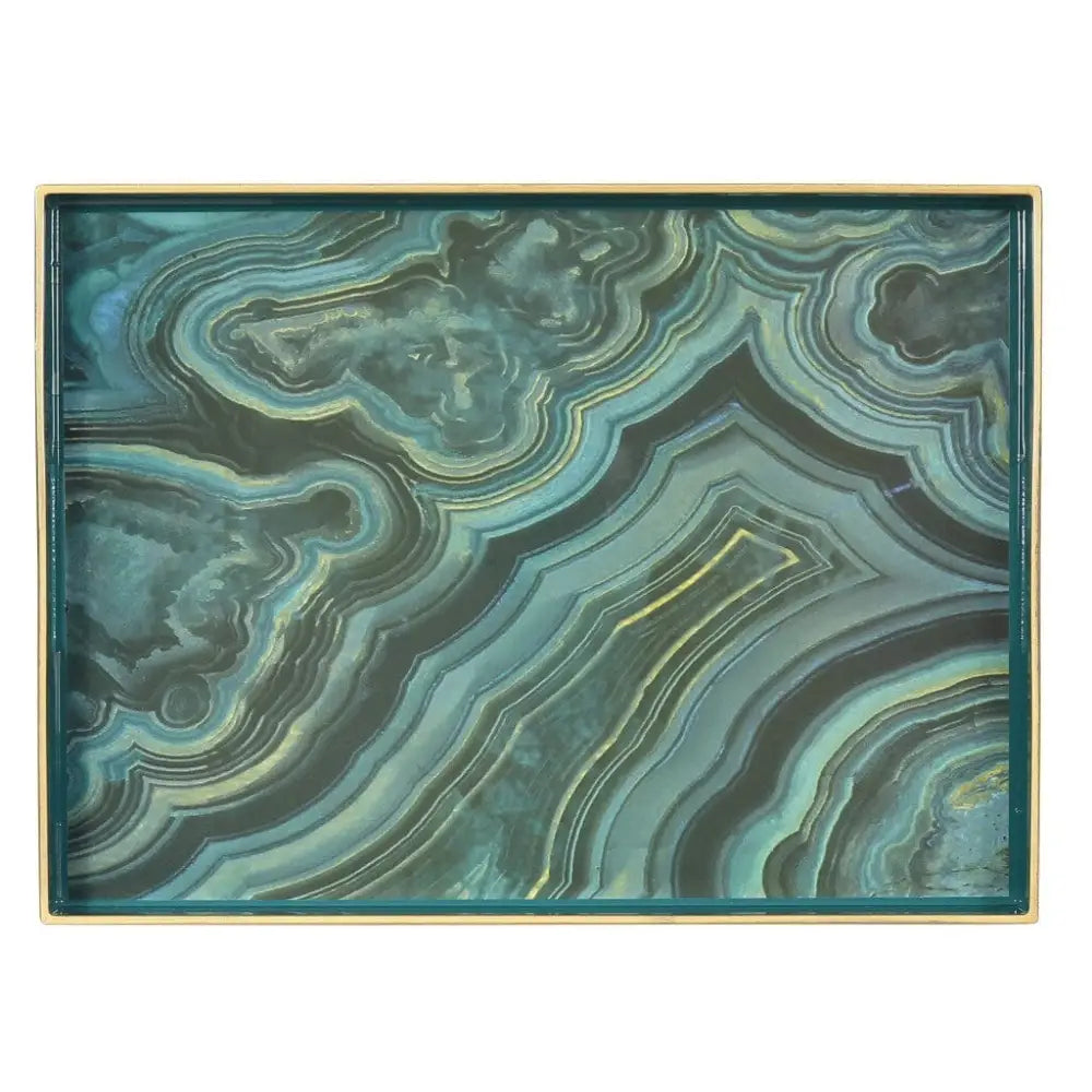 Effra Trays Blue Marbled Look - Medium - Trays