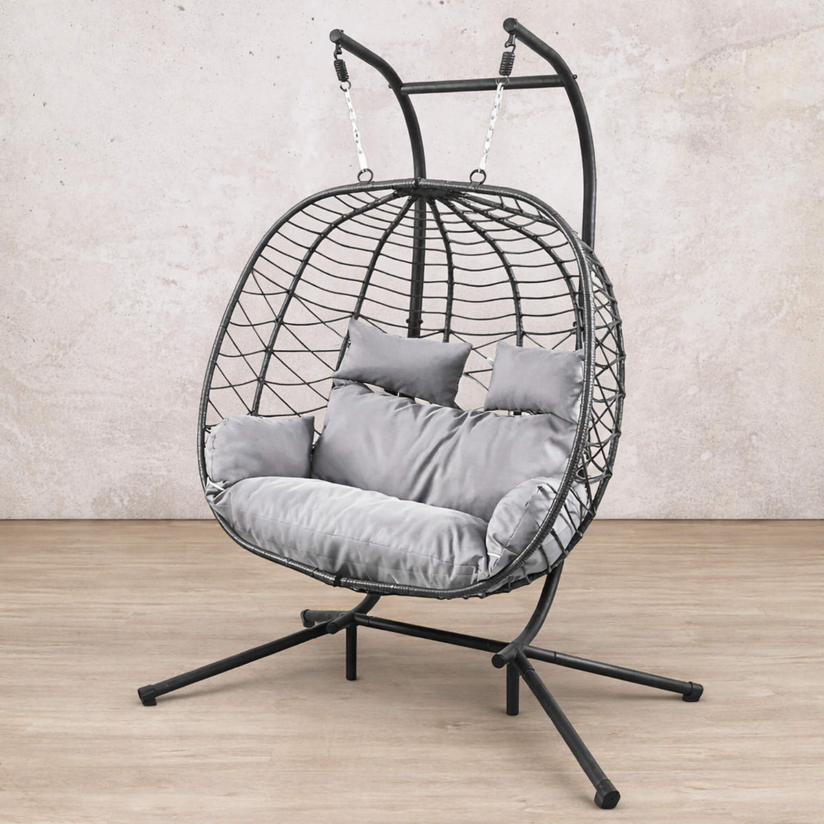 merson Hanging Egg Chair - Grey | Outdoor chairs, patio chairs for sale, hanging chair, egg chairs 