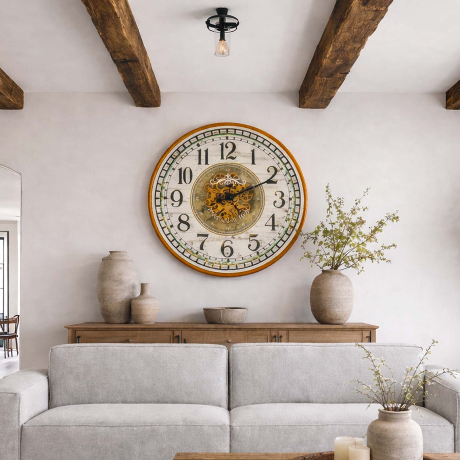 Estelle Clock - Dia 81.8cm - Clock | Leather Gallery