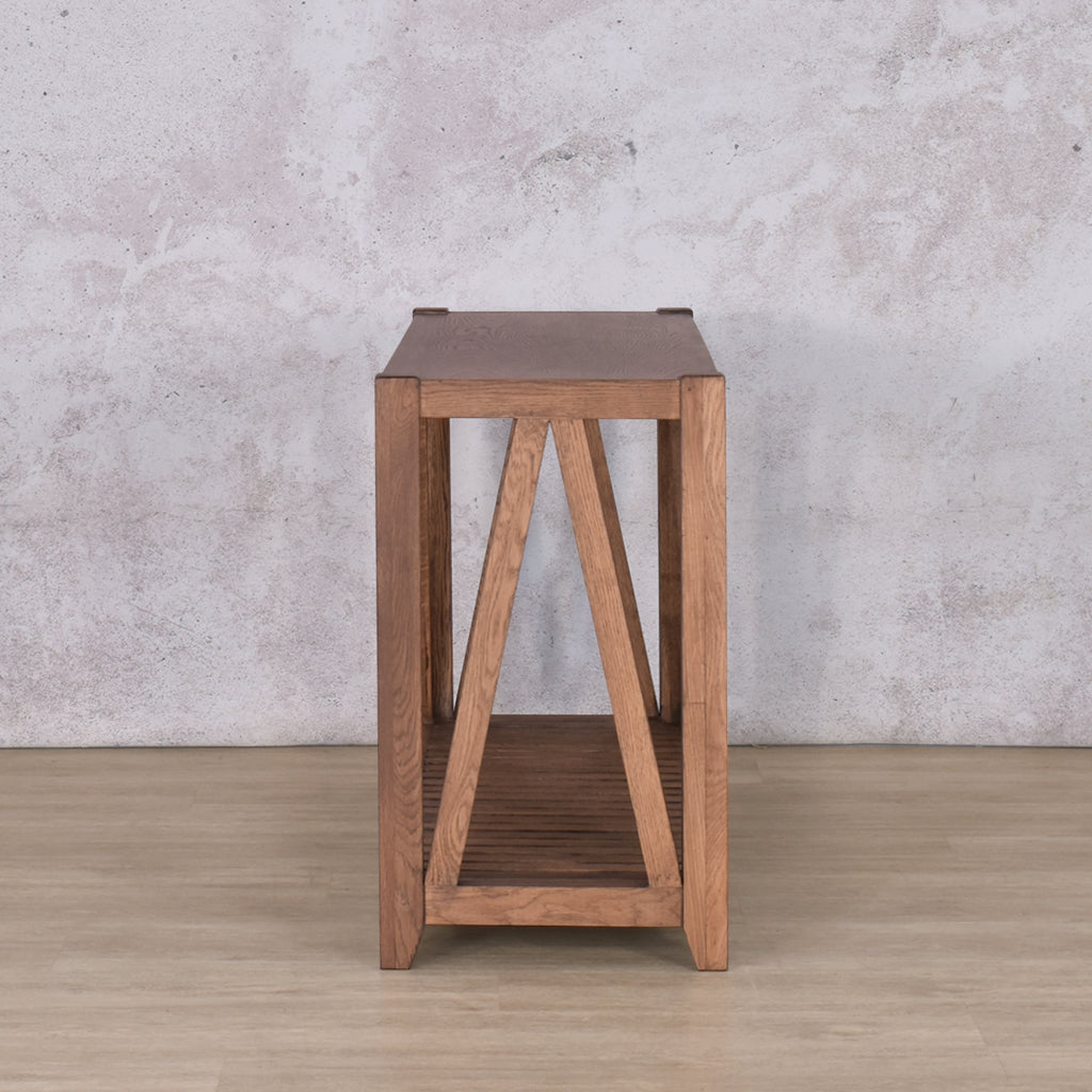 Side view of the Fairview Server - Antique Dark Oak Servers | Server Tables | server tables for sale | Shop Servers And Hall Tables | Hallway Table | hall tables for sale | Furniture Shop | Leather Gallery Furniture Store