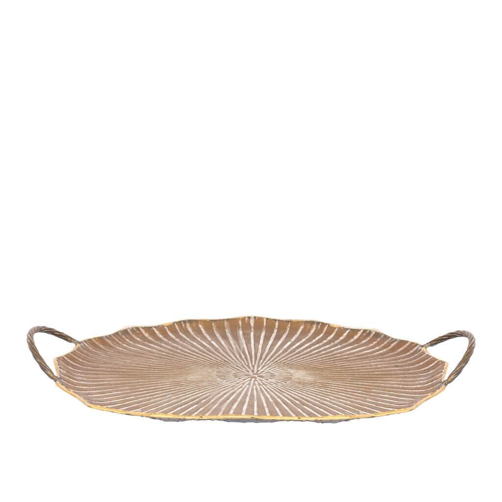 Faux Large Lotus Leaf Tray Trays Leather Gallery