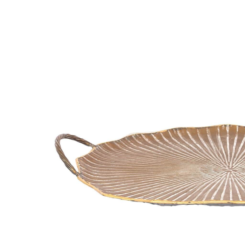 Faux Large Lotus Leaf Tray Trays Leather Gallery