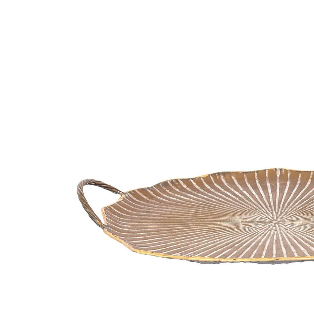 Faux Medium Lotus Leaf Tray Trays Leather Gallery