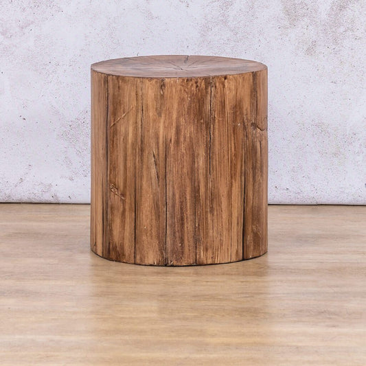 Faux Natural Tree Trunk Side Table Side Table Leather Gallery Trunk Natural
