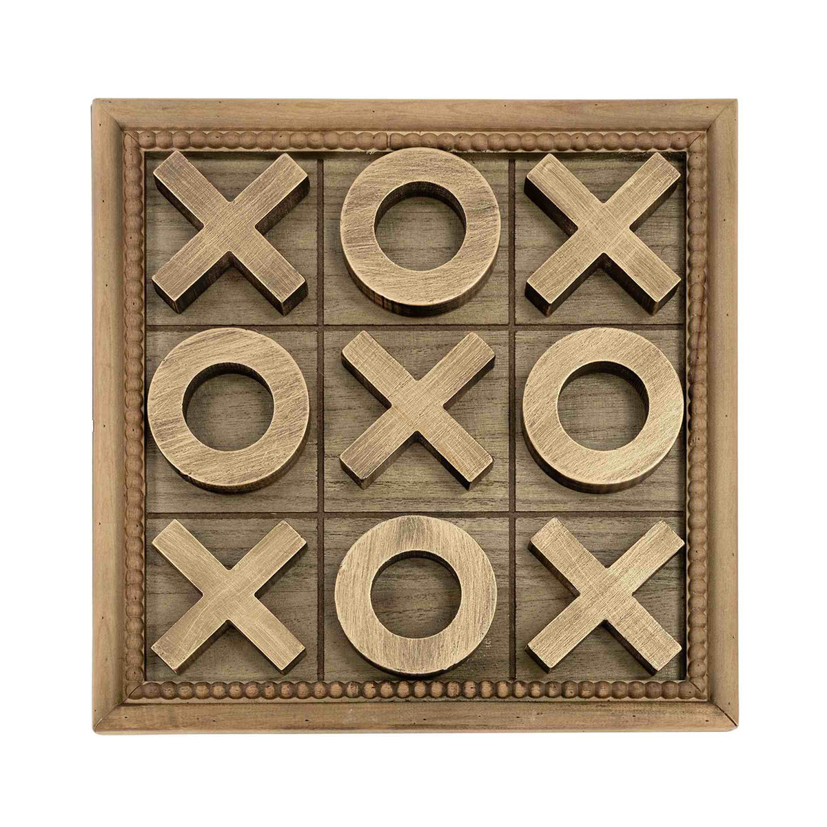 Fir Wooden Tac-Toe Game Set - Ornament