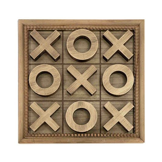 Fir Wooden Tac-Toe Game Set - Ornament