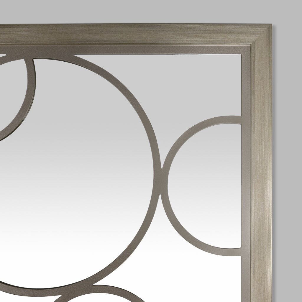 Fletcher Mirror - Silver Champagne Mirror Leather Gallery 