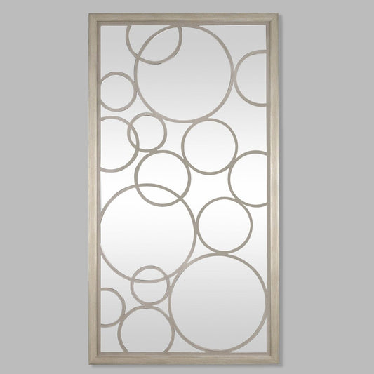 Fletcher Mirror - Silver Champagne Mirror Leather Gallery
