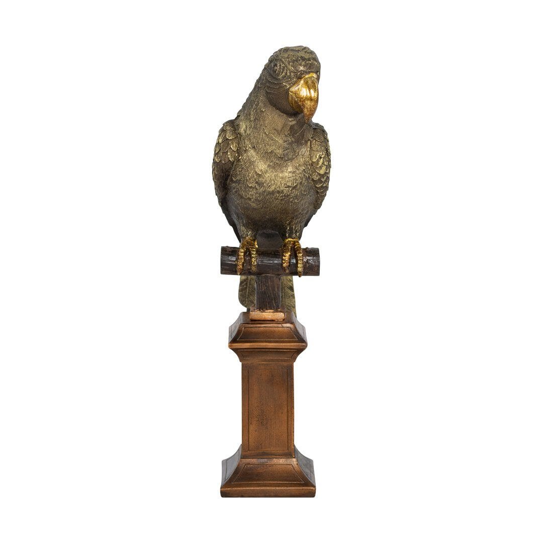 Flocked Parrot Ornament - Large Ornament Leather Gallery 