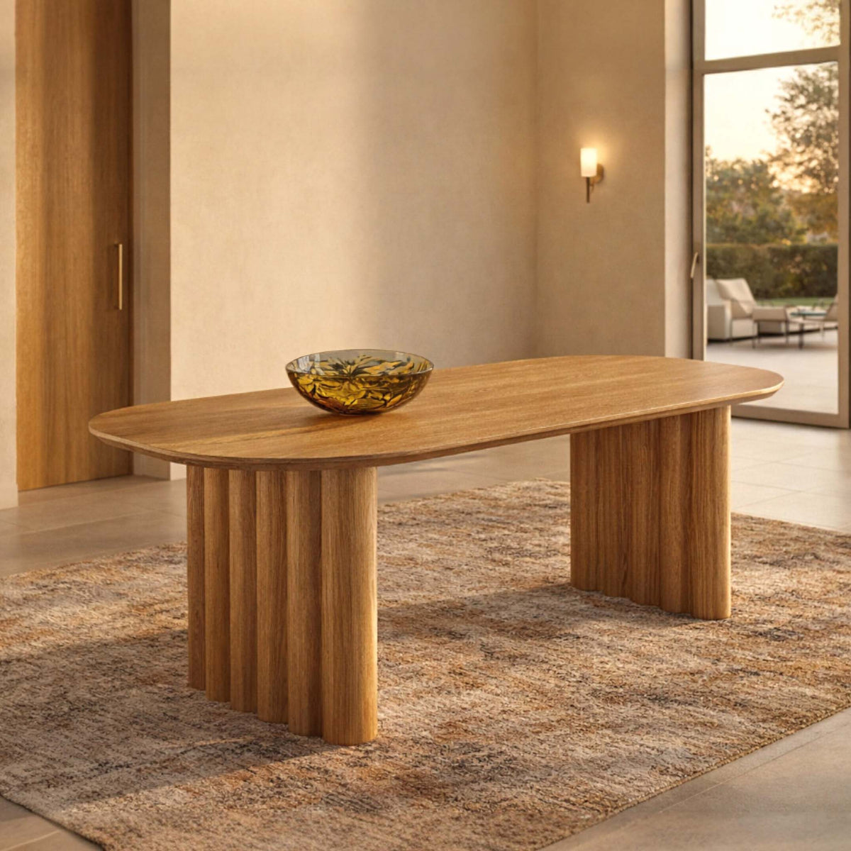 Gaia Dining Table - Natural - 2M/6 or 8 Seater