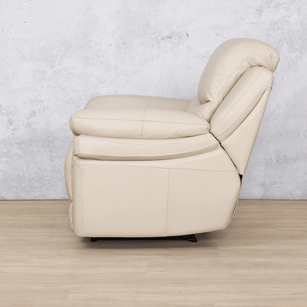 Geneva 1 Seater Leather Recliner Beige-G