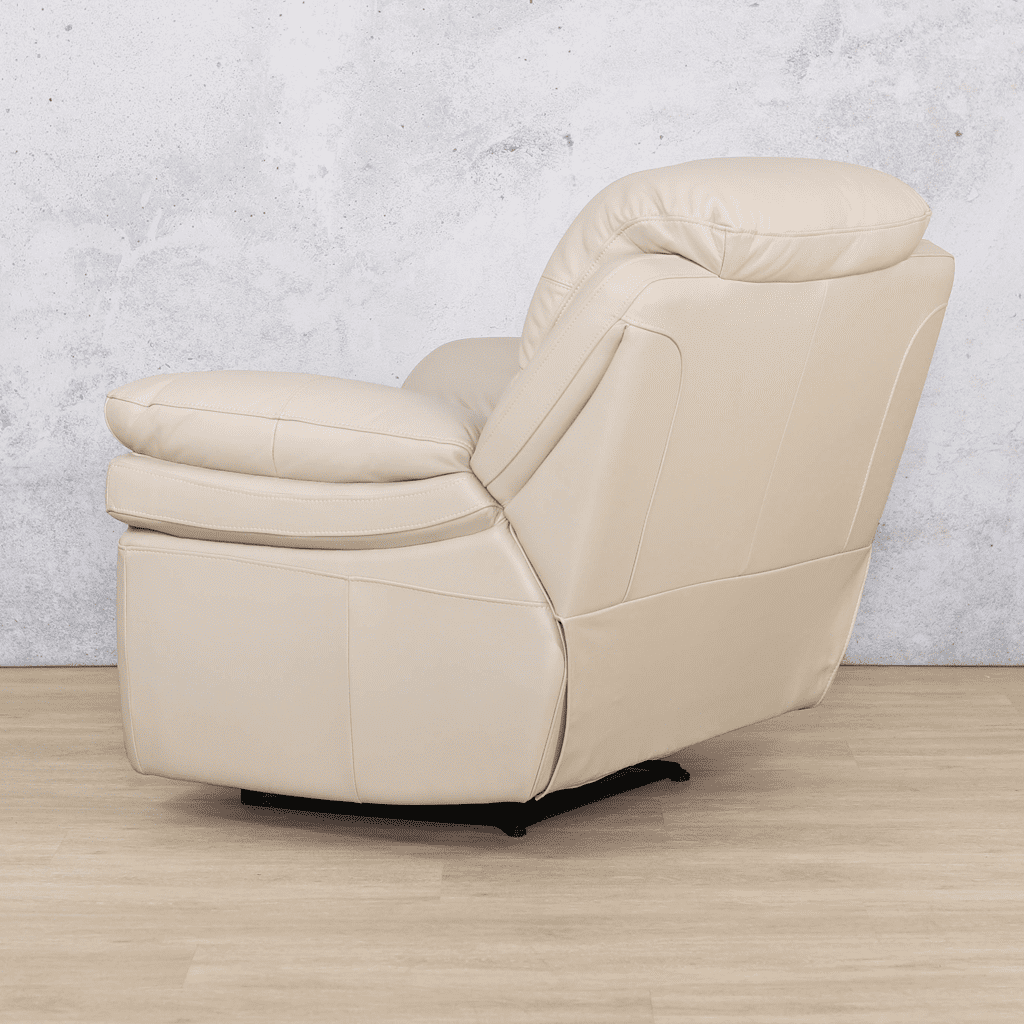 Geneva 1 Seater Leather Recliner Beige-G