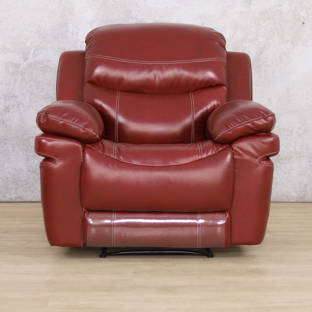 Geneva 1 Seater Leather Recliner Leather Recliner Leather Gallery Wine