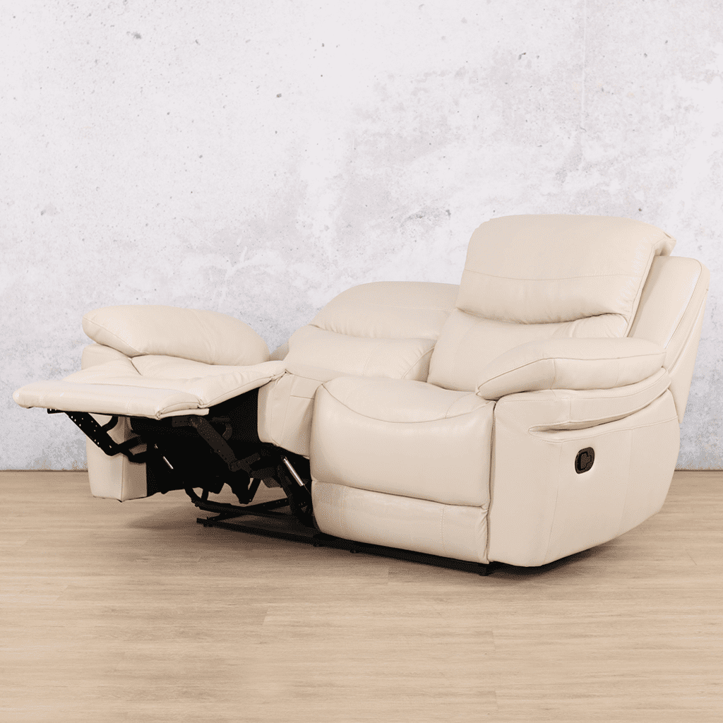 Geneva 2 Seater Leather Recliner Leather Recliner Leather Gallery beige-g