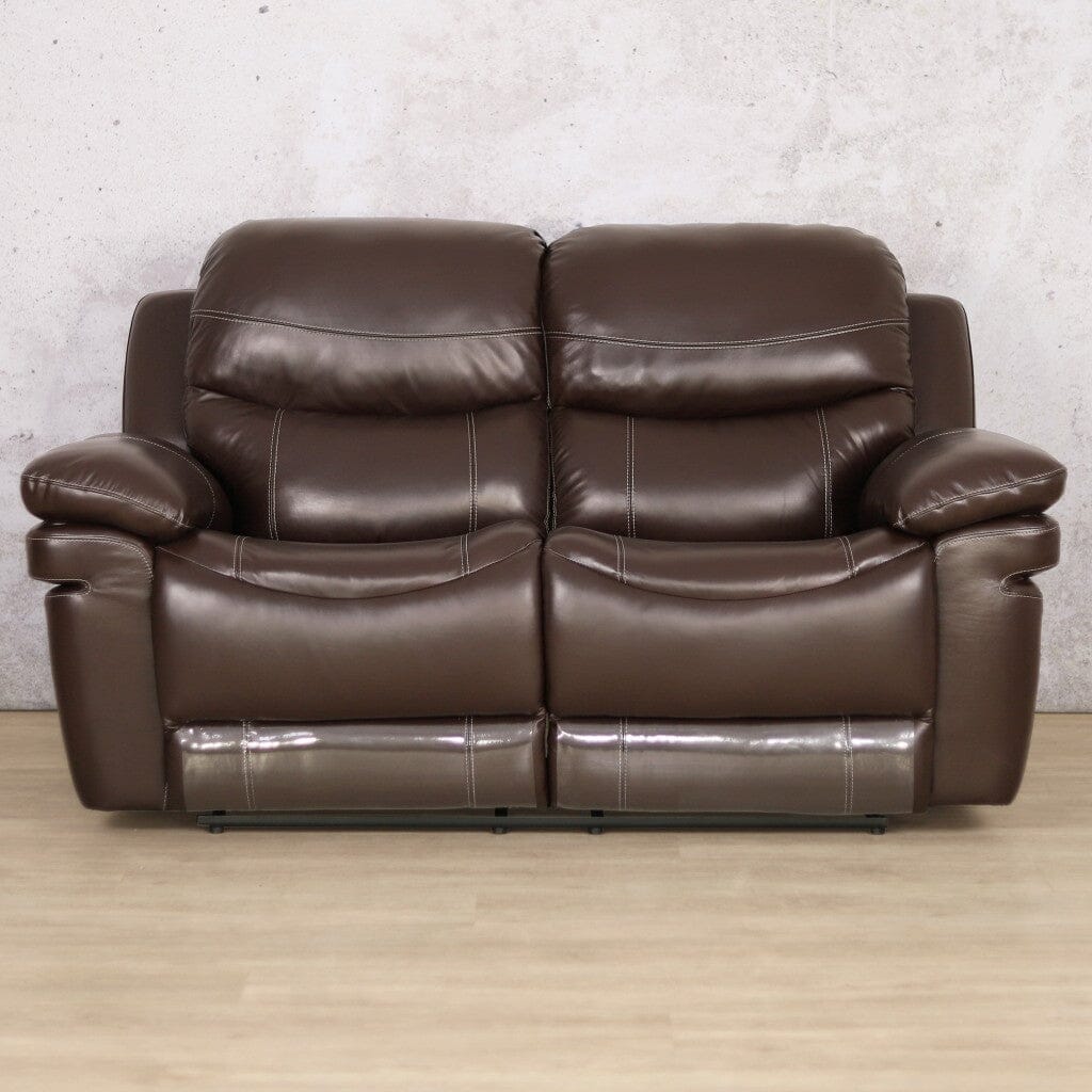 Geneva 2 Seater Leather Recliner Leather Recliner Leather Gallery choc