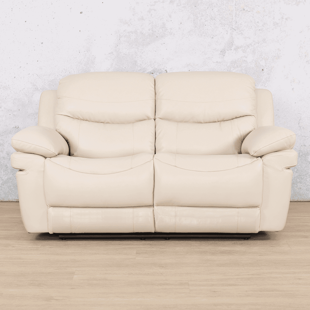 Geneva 2 Seater Leather Recliner Leather Recliner Leather Gallery Beige-G